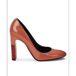 Bottega Veneta Womens Pumps Size 4 Pink Hibiscus Patent Leather New in Box $660